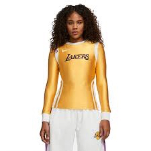 NIKE X AMBUSH NBA COLLECTION LAKERS LONG SLEEVE TOP - Picture 1 of 4